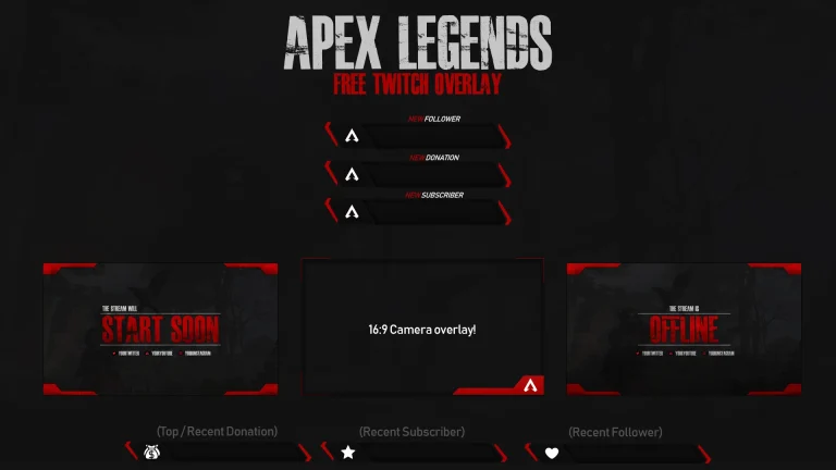 apex legends free stream overlays for OBS youtube twitch