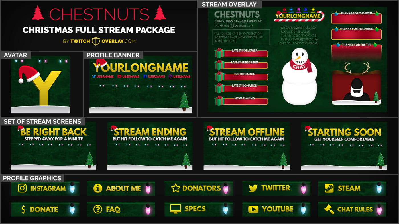 Christmas stream overlay by twitchoverlay