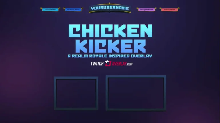 light blue free stream overlays for OBS youtube twitch