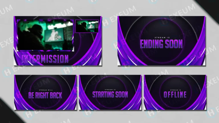 free purple stream overlay for twitch