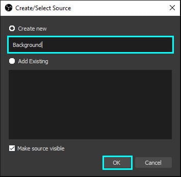 naming a media source in OBS