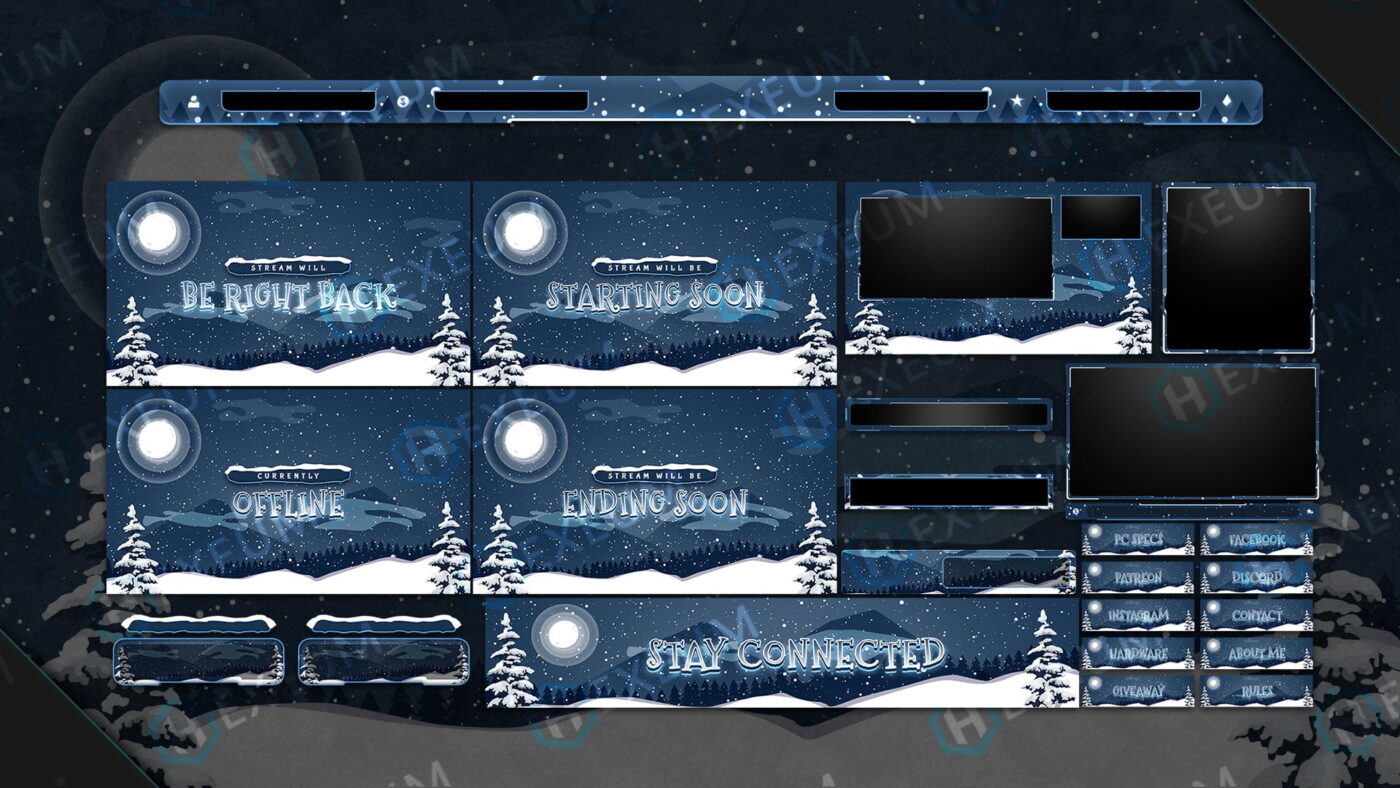 twitch overlays preview depicting cold a icy weather