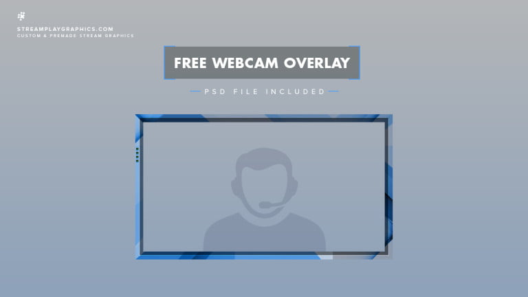 simple blue free stream overlays for OBS youtube twitch