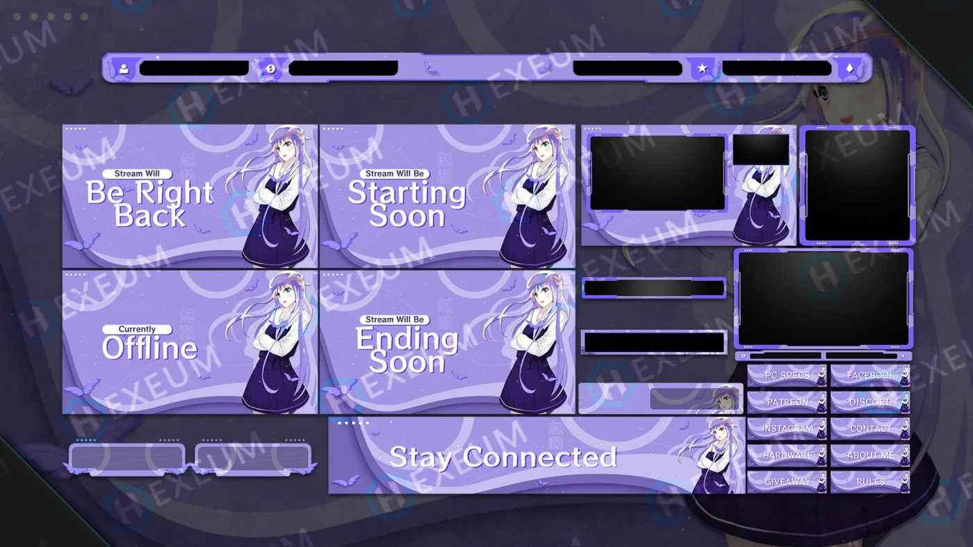 free kawaii vtuber stream overlay for twitch