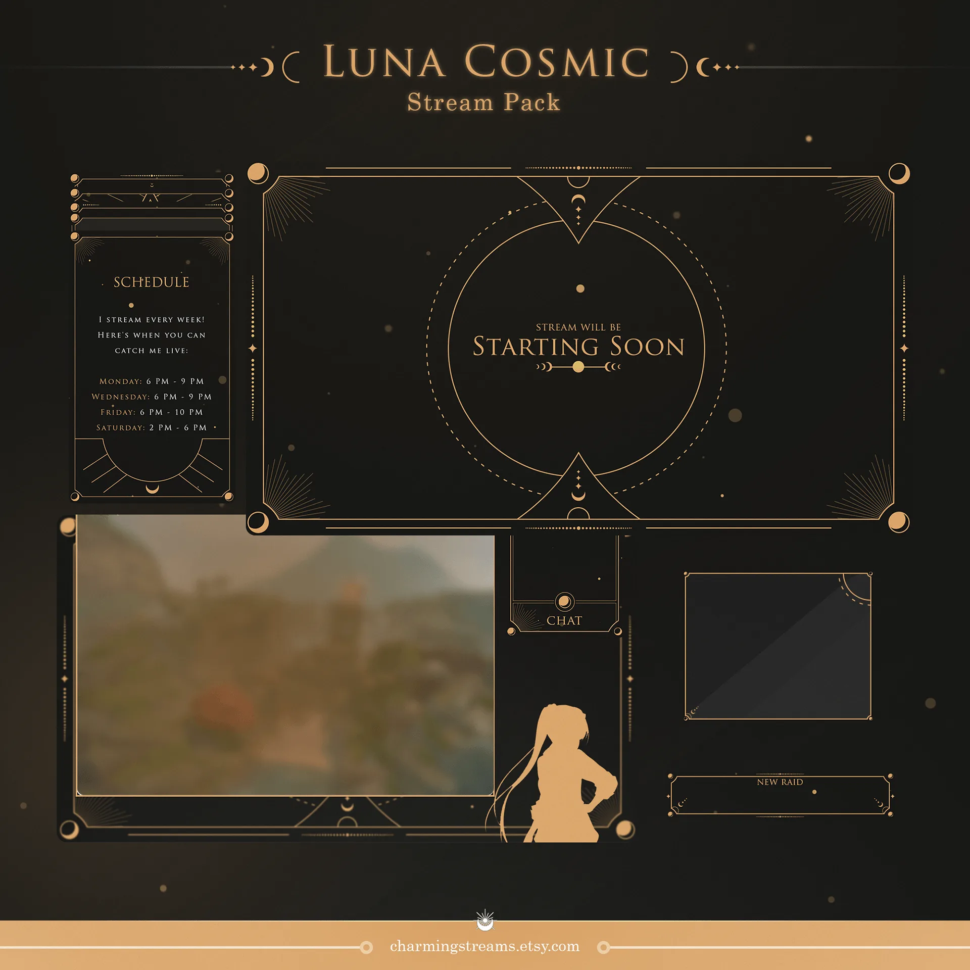 cosmic tarot vtuber overlay