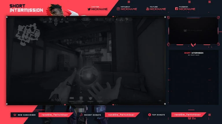 valorant free stream overlays for OBS youtube twitch