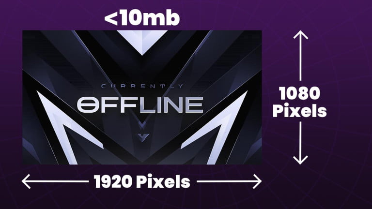 twitch offline banner best size and dimensions illustrated