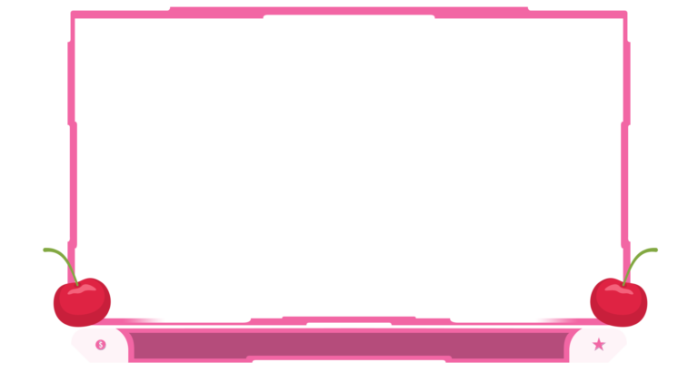 cute pink webcam overlay