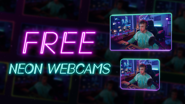 free neon webcam overlay pack