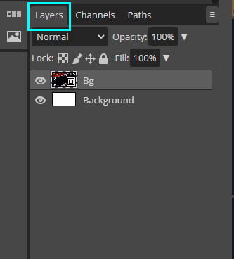 showing the layers tab in photopea