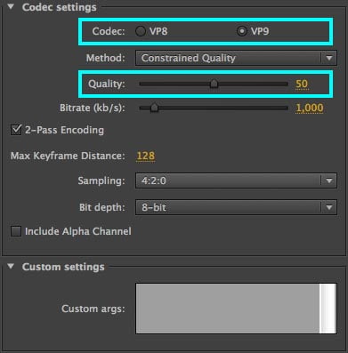 export settings for webm in premiere pro