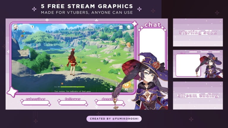 free vtuber stream overlays