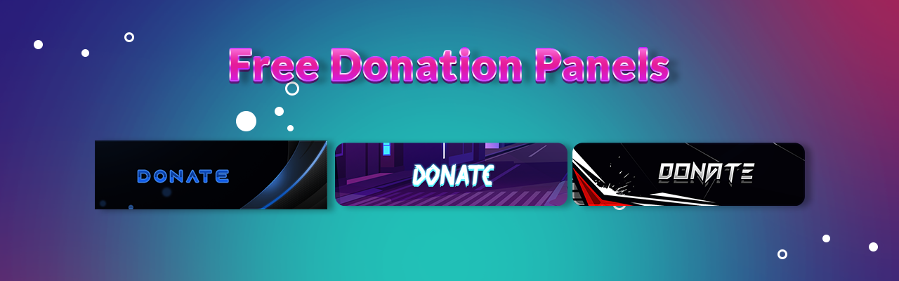 free donation panels/buttons for twitch