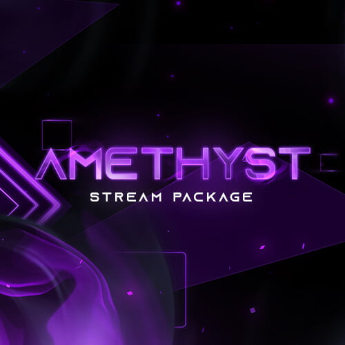Amethyst Purple Animated Twitch Overlay
