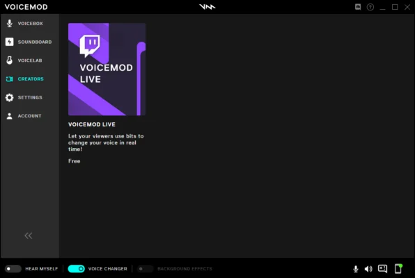 voicemod dashboard