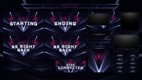Red Animated Twitch Overlay