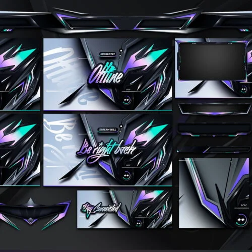 Purple Animated Twitch Overlay