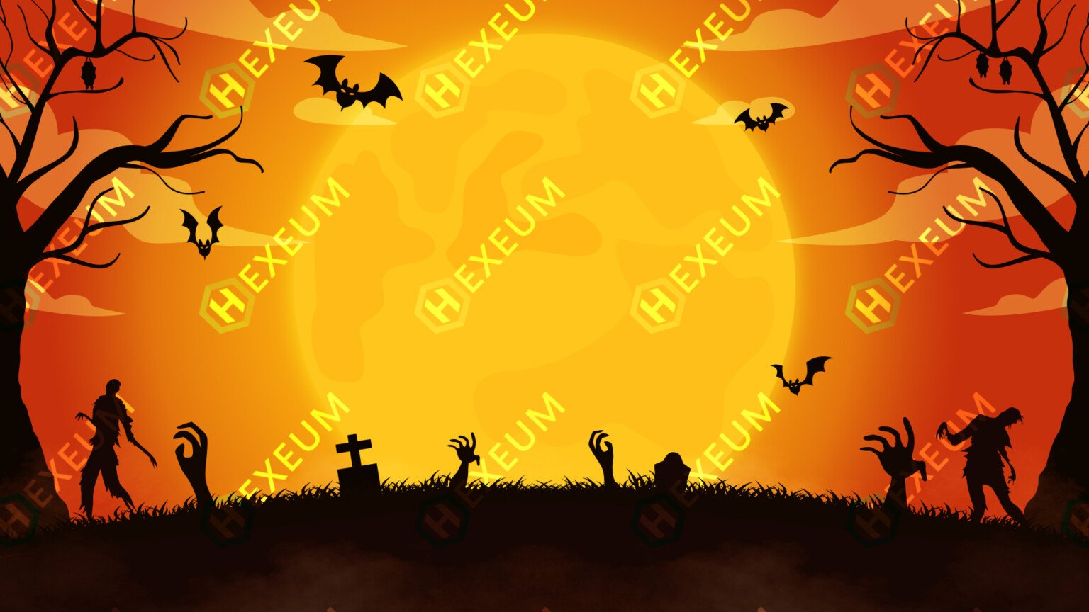 Cursed : Halloween Stream Background - Hexeum