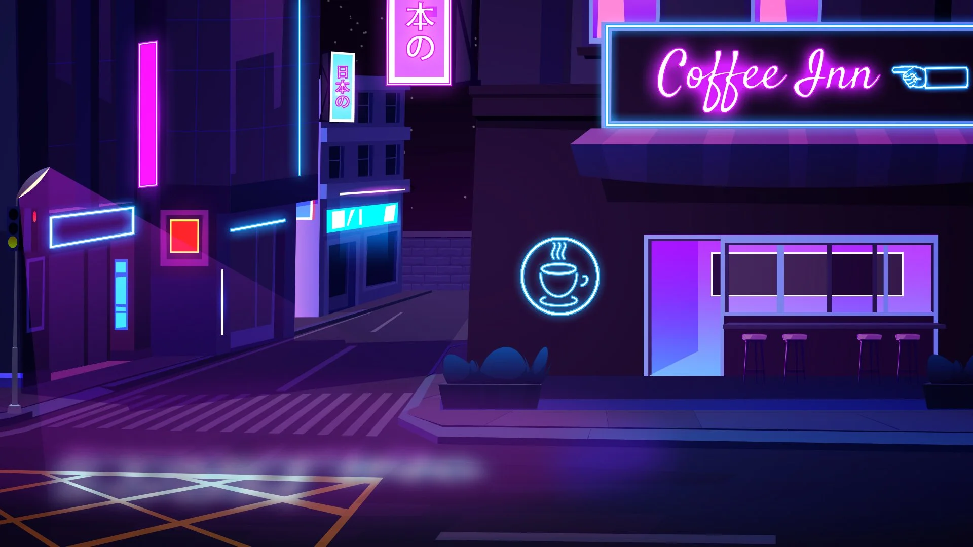 Cyberpunk Animated Vtuber Background for Stream (Instant Download) 