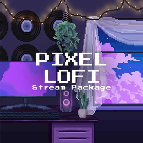 Pixel Lofi Animated Twitch Overlay