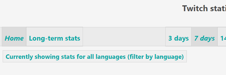 sullgnome language filter