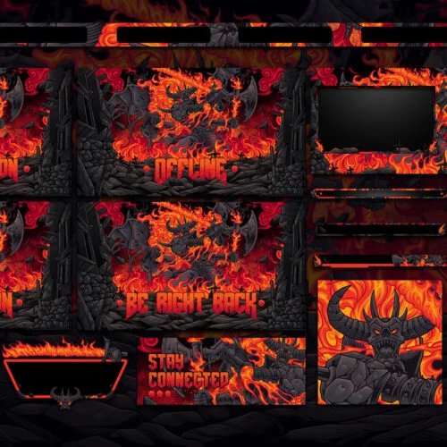 heavy metal animated twitch overlay