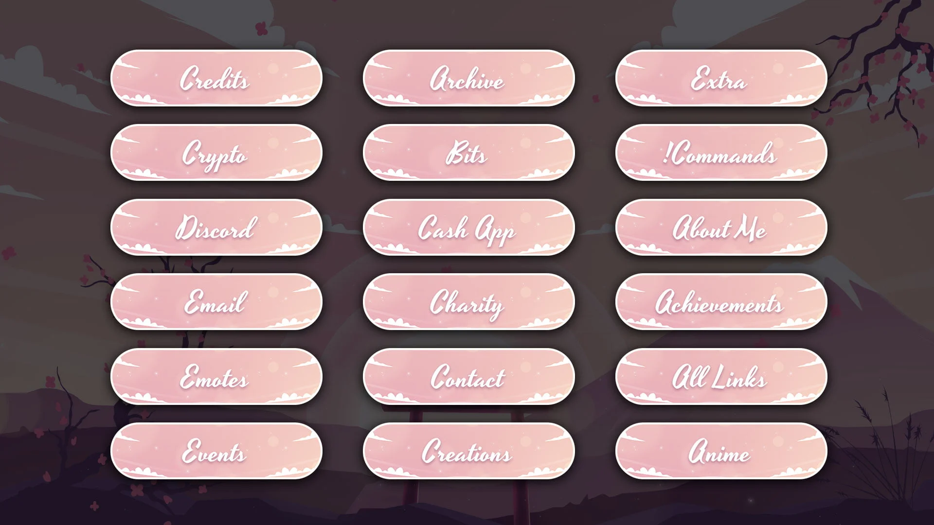 sakura Free Twitch Panels