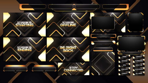 gold animated twitch overlay