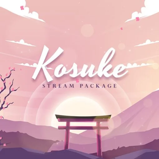 Free sakura twitch Overlay package stream layout