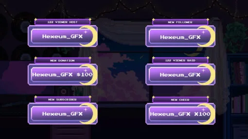 Pixel Lofi Twitch Alerts