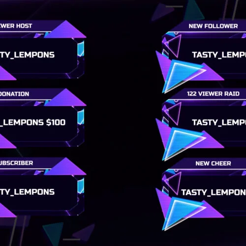 Purple and Blue Twitch Alerts