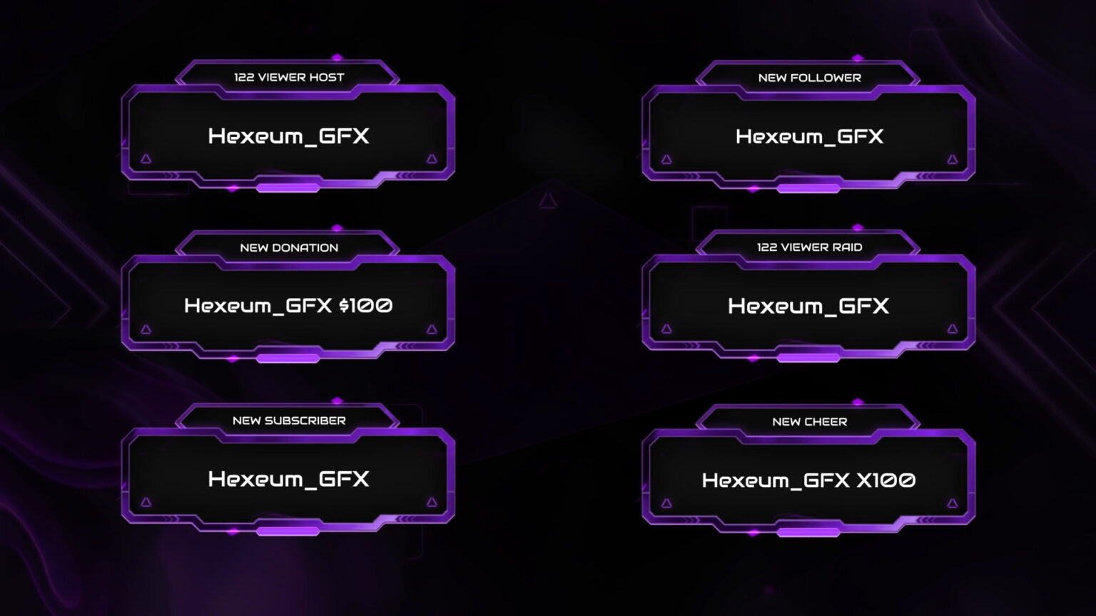 Amethyst Alerts : Purple Animated Twitch Alerts - Hexeum