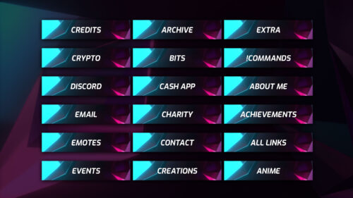 neon pink blue twitch panels