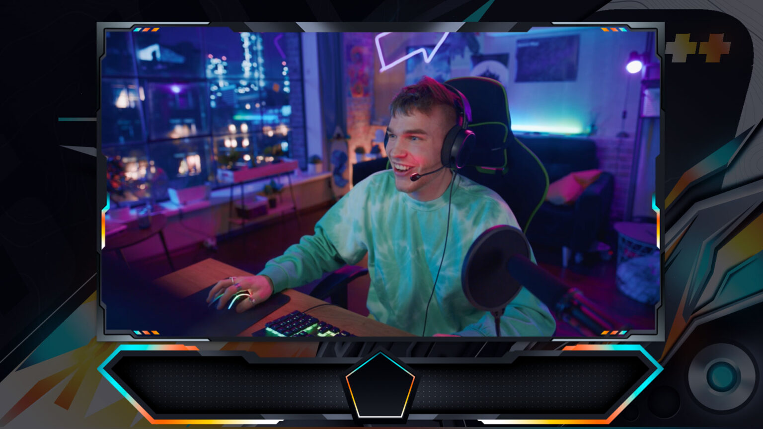 Zeus Streaming Electricity Twitch Overlay Package for OBS