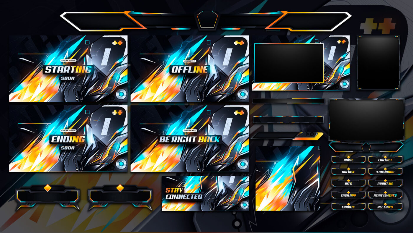 Electricity Twitch Overlay Package for OBS