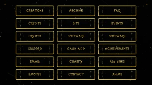 celestial twitch panels gold and black
