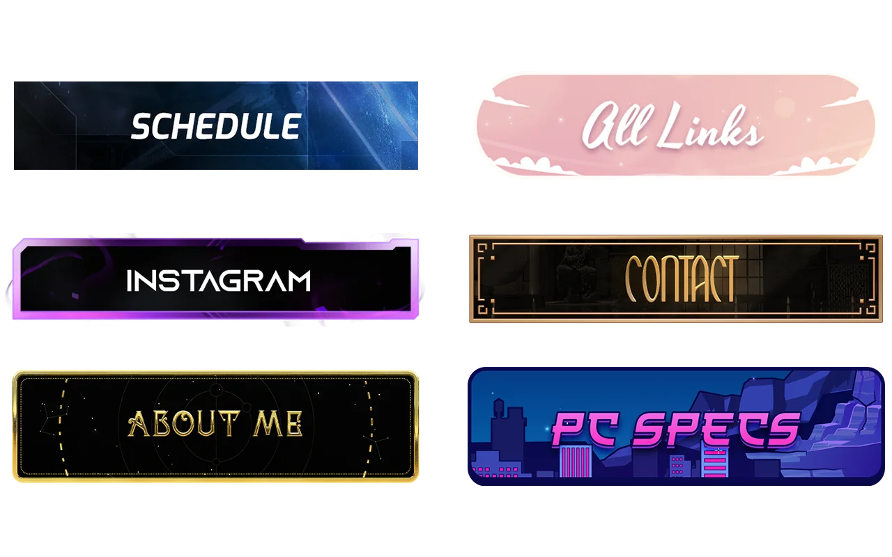 Free Twitch Panels - Maker and Templates