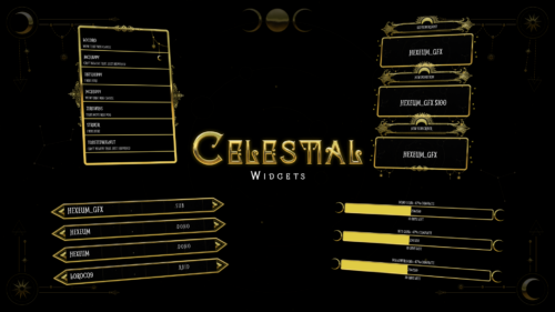 gold celestial stream widgets