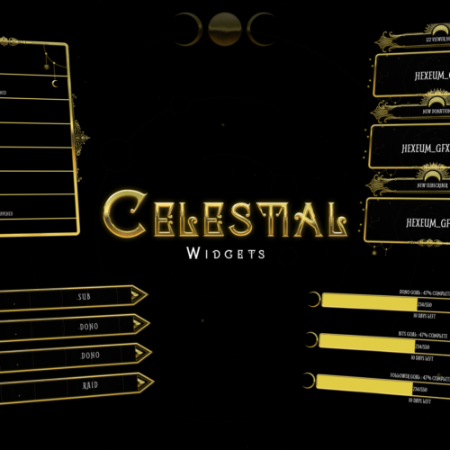 gold celestial stream widgets