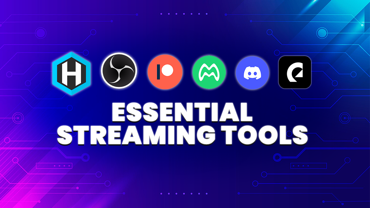 icons from the best twitch tools with the text essential streaming tools below