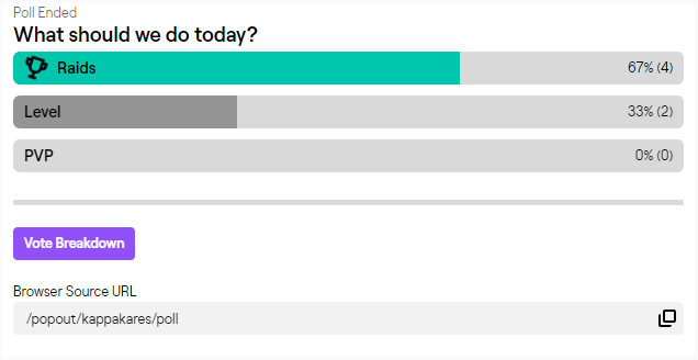 an example of polls on twitch