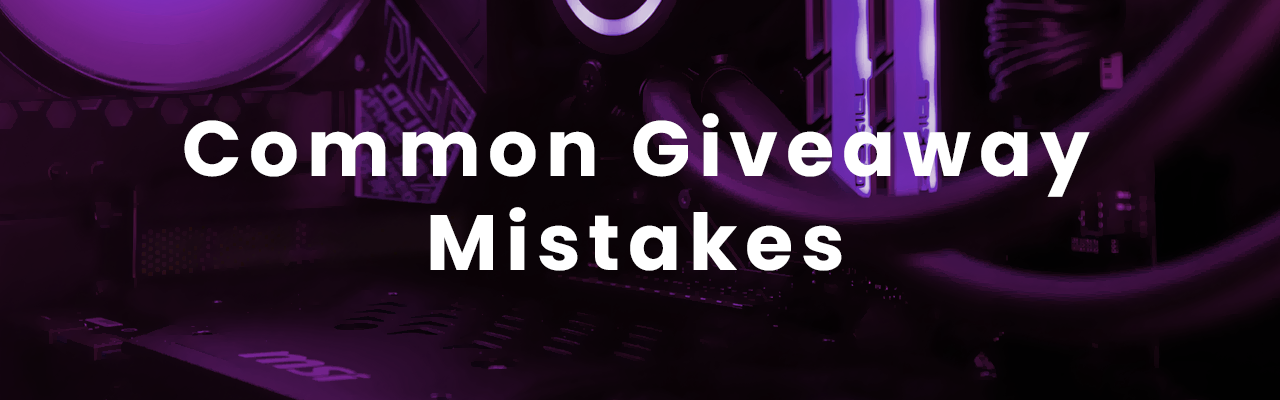 image with the text "common giveaway mistakes"