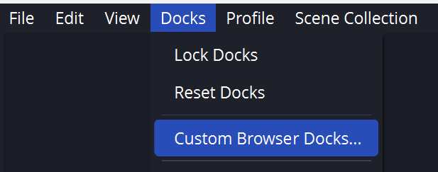 obs docks dropdown