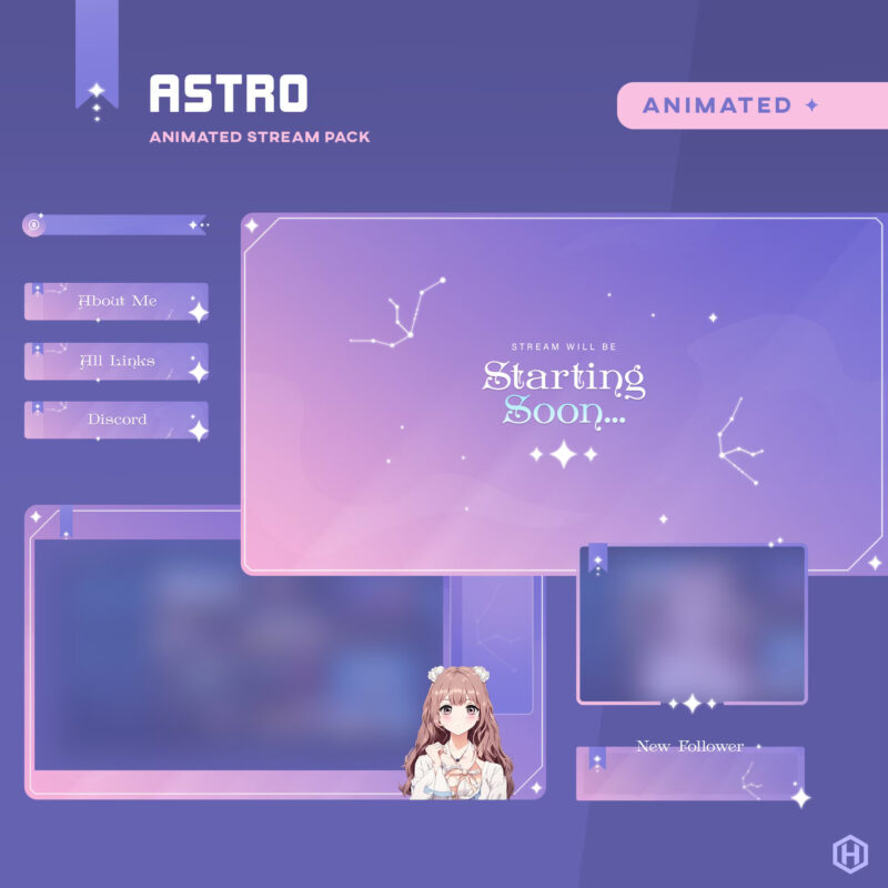 soft pink twitch overlays