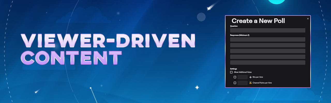 viewer driven content banner