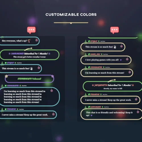 neon christmas widget color comparison