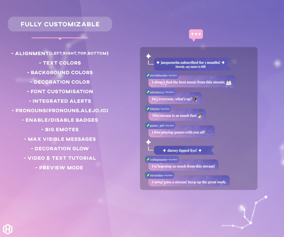 Astro Chat Widget for StreamElements