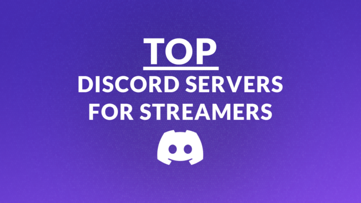 banner with the text, top discord servers for streamers