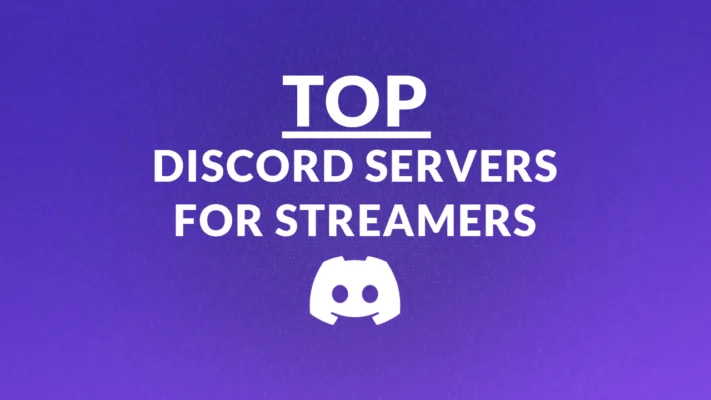 banner with the text, top discord servers for streamers