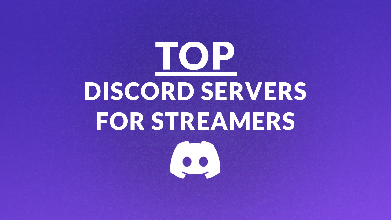 banner with the text, top discord servers for streamers